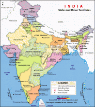 OLD POLITICAL MAP OF INDIA